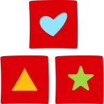 Hand drawn icon of kids blocks