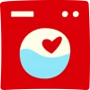Hand drawn icon of clothes washer